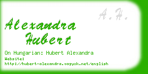 alexandra hubert business card